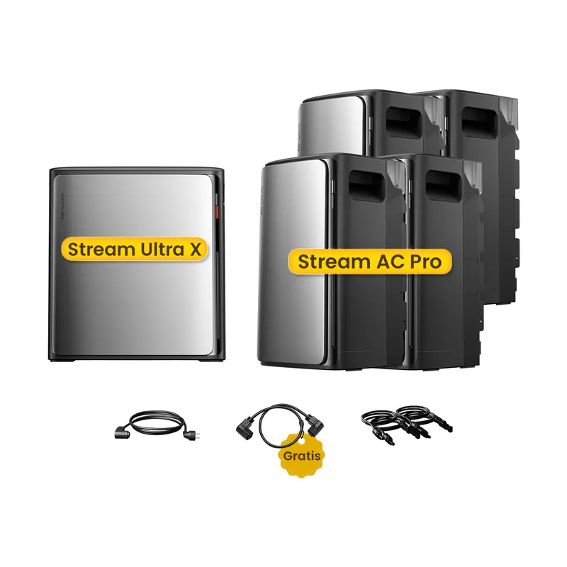 EcoFlow EcoFlow Stream Ultra X, All-in-One Speicher für Balkonkraftwerke, by Powerness - Stream Ultra X + 4 x Stream AC Pro | 11520Wh / ohne Zubehör / Standardversand – Produktbild 1 von 1