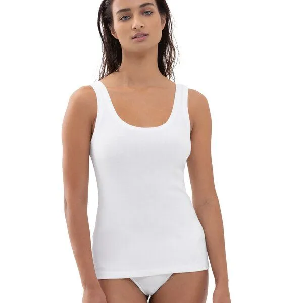 mey Mey Damen Basic Top Organic Bio-Baumwolle, Weiss, – Produktbild 1 von 2