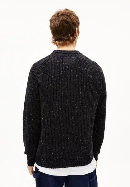 ARMEDANGELS ARMEDANGELS KIAANO TWEED Herren Pullover aus recyclem Bio-Woll Mix, Black-oatmilk tweed, – Produktbild 2 von 4