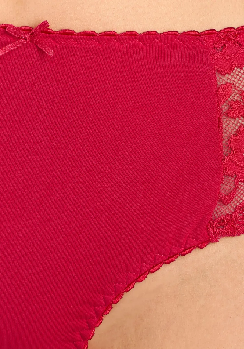 petite fleur by Lascana Hüftslip rot, schwarz, weiß, Rot, schwarz, weiß, – Produktbild 2 von 3