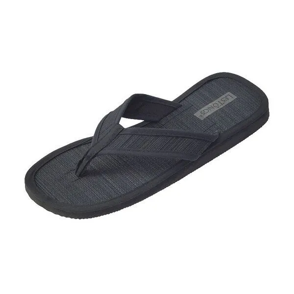 Les Tôngs Les Tôngs Juncus-V - Offene & vegane Zimtsandalen mit Zimtsohle Flip Flops, Schwarz, – Produktbild 2 von 4