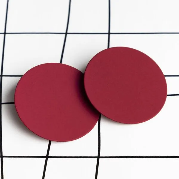 ALEXASCHA ALEXASCHA Runde Statement Ohrringe aus Titanzink | 40mm, Rot, – Produktbild 2 von 4