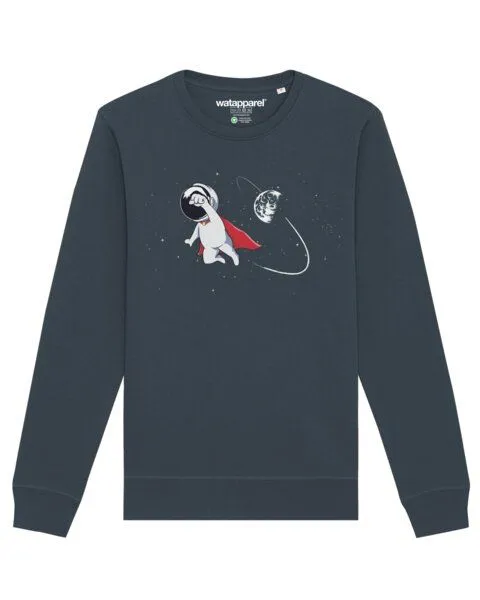 watapparel watapparel Sweatshirt Unisex Superastronaut, India ink grey, – Produktbild 1 von 3