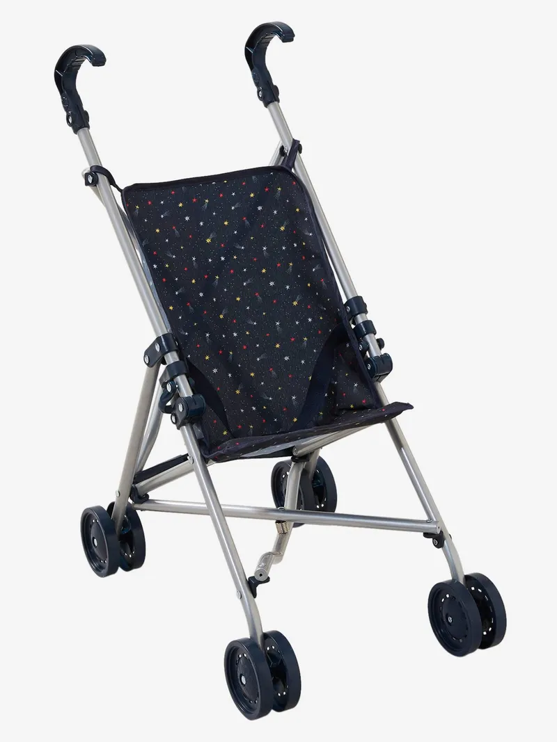 Vertbaudet Puppen-Buggy, Nachtblau/kometen, – Produktbild 1 von 4