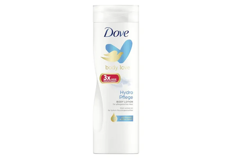 Dove Dove Bodylotion 1x Dove Body Lotion Hydro Pflege 400 ml, 1-tlg., Körperpflege für pflegeleichte Haut mit 3x mehr Feuchtigkeit – Produktbild 1 von 5
