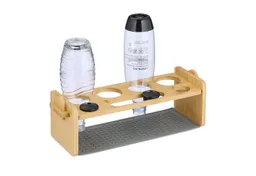 RELAXDAYS RELAXDAYS Geschirrständer 4er Flaschenhalter aus Bambus, Zubehör für Flaschen für Wassersprudler – Produktbild 1 von 1