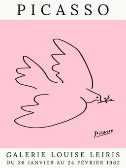Photocircle Photocircle Poster / Leinwandbild - Picasso Taube – rosa – Produktbild 1 von 1