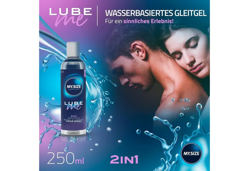 MY.SIZE Gleit- & Massageöl Lube Me 2-in-1, Liebesöl und Gleitmittel, angenehme Textur, pflegend, mit Aloe Vera – Produktbild 1 von 5