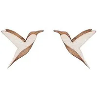 BeWooden BeWooden Holzohrringe Natural Hummingbird – handgefertigte Holz-Ohrringe mit Kolibri-Motiv – Produktbild 1 von 1