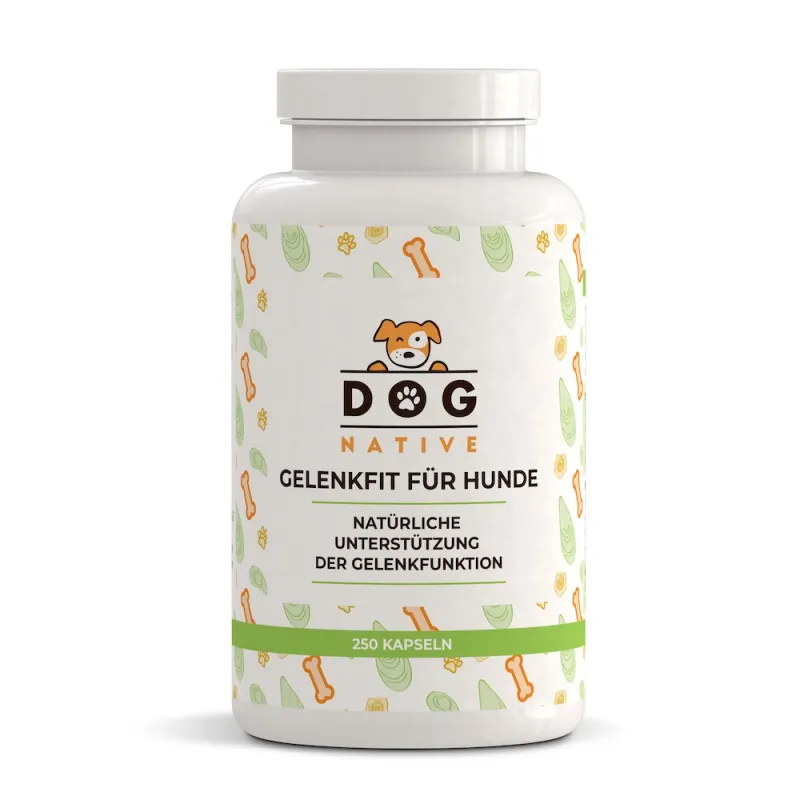 Dog-Native Dog-Native Gelenkkapseln für Hunde, natürliche Gelenk-Kapseln mit Grünlippmuschel, MSM, Kollagen-Hydrolysat und Chondroitin, hochdosiert für... – Produktbild 1 von 2