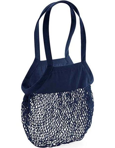 Westford Mill Westford Mill Netztasche Einkaufstasche Obstbeutel Einkaufsnetz Gemüsebeutel, Navy, – Produktbild 2 von 2