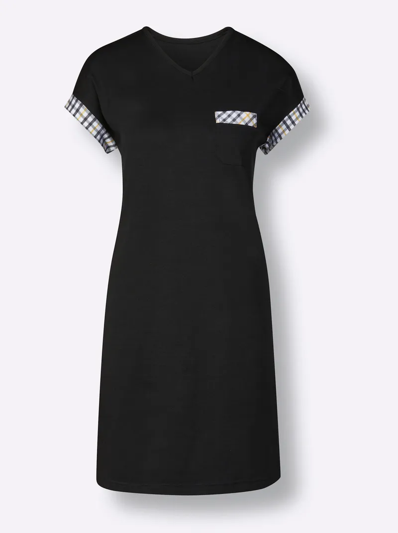wäschepur Sleepshirt schwarz, Schwarz, – Produktbild 2 von 3
