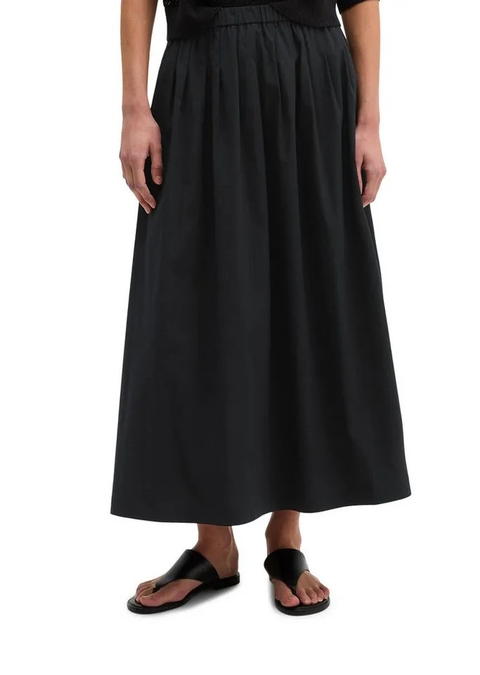 Marc O'Polo Marc O'Polo Webrock aus Popeline-Stretch, Schwarz, – Produktbild 1 von 5
