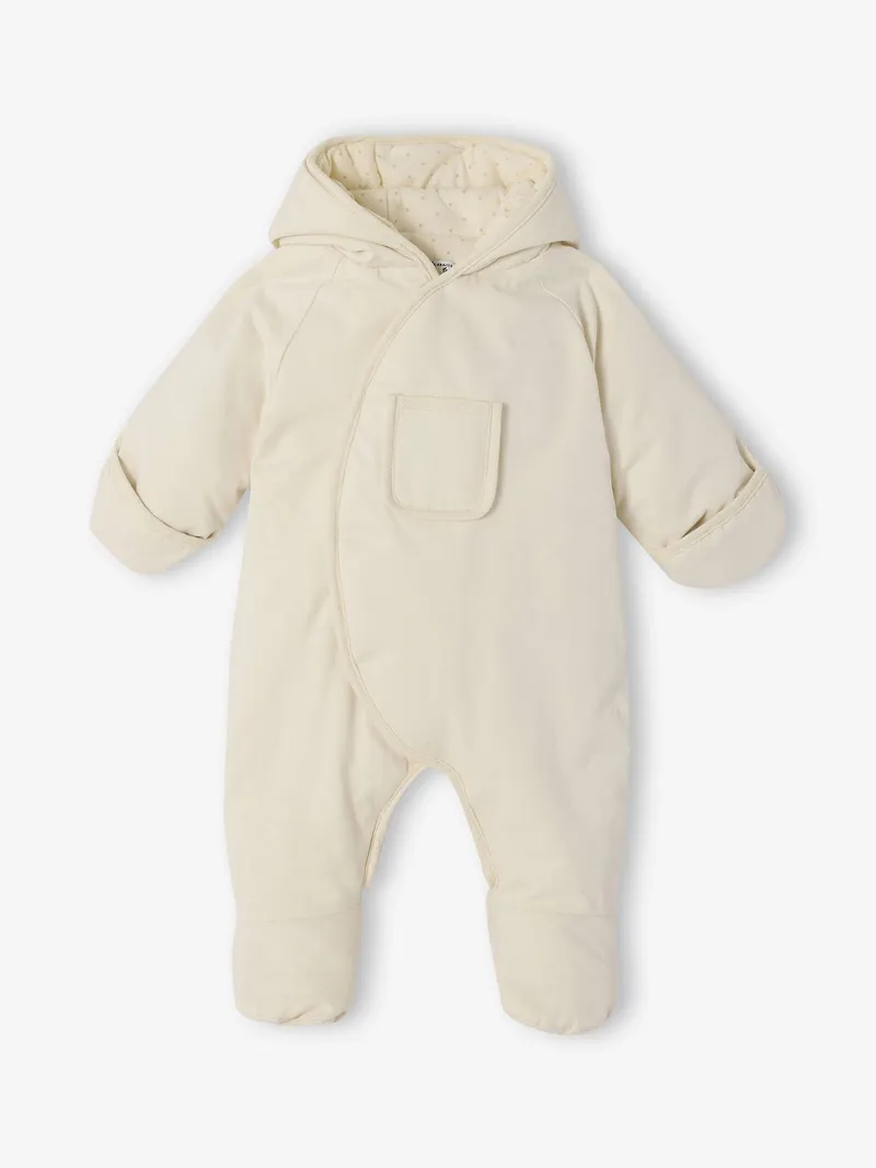 Envie De Fraise Gefütterter Baby Overall mit Fuß wasserabweisend ENVIE DE FRAISE, Wollweiß, – Produktbild 1 von 4