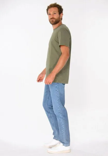 THOKKTHOKK ThokkThokk TT02 T-Shirt Herren (GOTS, vegan, Bio-Baumwolle), Deep lichen green (dunkelgrün), – Produktbild 2 von 6