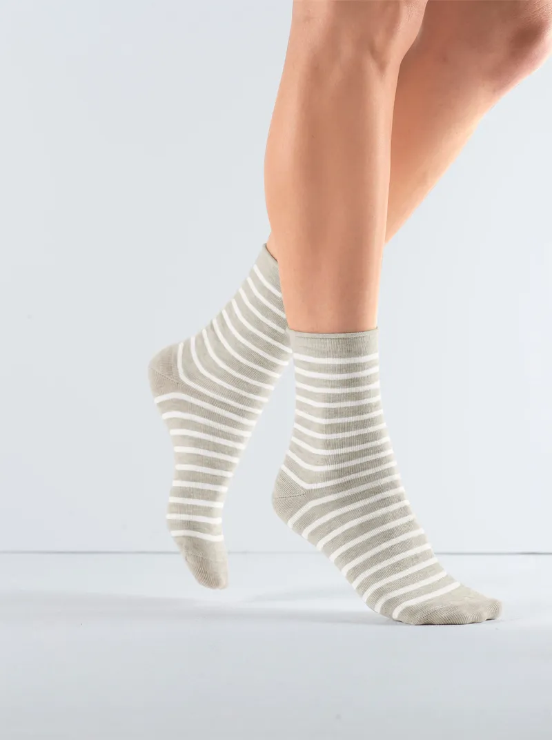 wäschepur Damen-Socken beige-meliert, Beige-meliert, – Produktbild 1 von 1