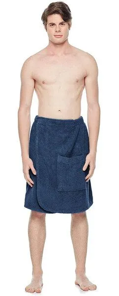 Arus Arus-Saunakilt für Herren aus 100% Bio-Baumwolle, Marine, – Produktbild 3 von 4