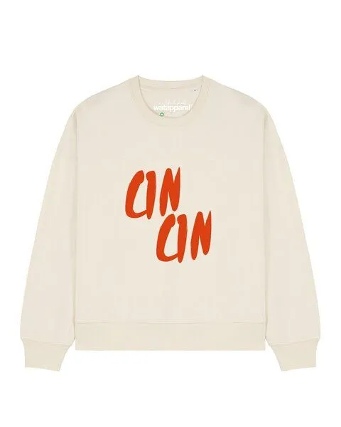 watapparel watapparel Sweatshirt Frauen Cin Cin, Natural raw, – Produktbild 1 von 2