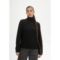 MELA MELA Rippstrick Rollkragenpullover Style CHIRHA aus 100% Bio-Baumwolle, Schwarz, – Produktbild 1 von 1