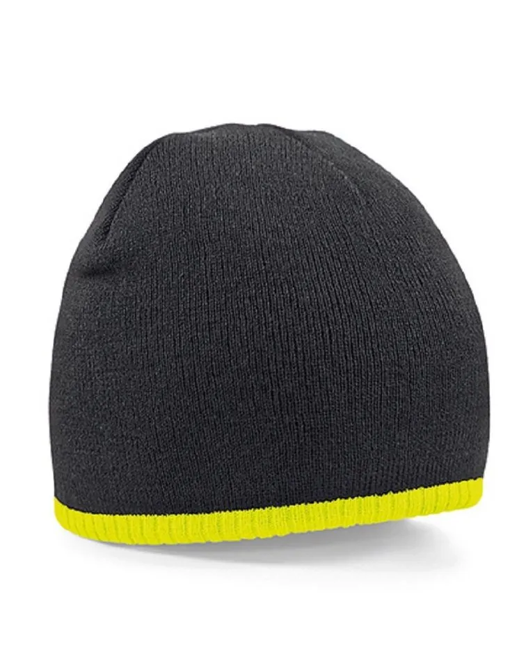 Beechfield Beechfield Beanie Herren Strickmütze Jersey-Mütze Wintermütze, Gelb, – Produktbild 2 von 2