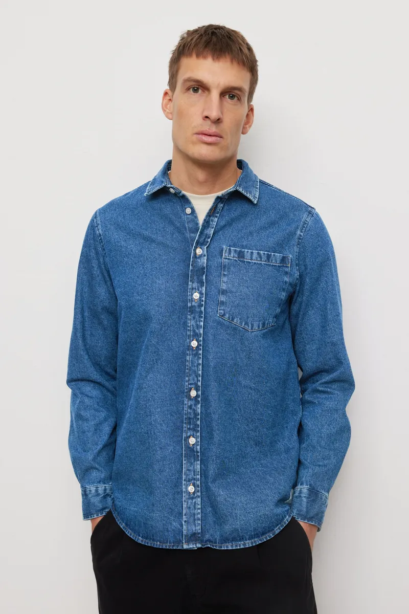 recolution recolution Herren vegan Hemd In Johannisbeer Blau, Blau, – Produktbild 2 von 2