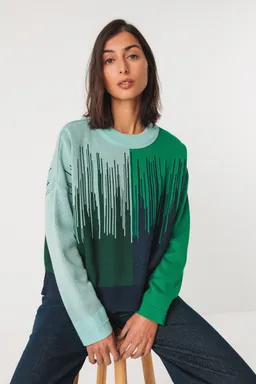 SKFK SKFK Damen vegan Pullover Ismene Mehrfarbig – Produktbild 1 von 1