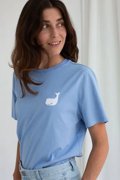 TWOTHIRDS TWOTHIRDS T-Shirt aus Bio-Baumwolle Alcudia, Denim blue, – Produktbild 2 von 3