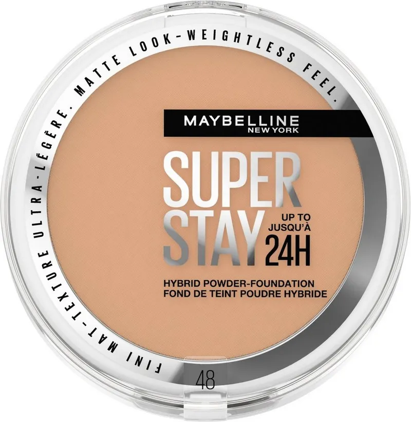MAYBELLINE NEW YORK Foundation SUPER STAY HYBRID POWDER, mattes Finish mit Airbrush Effekt, dank leichter Pigmente, Beige, – Produktbild 2 von 8