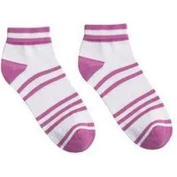 LANIUS LANIUS Sneaker Socken Streifen aus Bio-Baumwolle, White/dark-mauve, – Produktbild 1 von 1