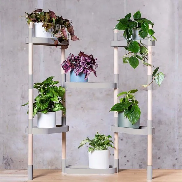 CitySens CitySens Blumenregal mit 6 Ablagen, Gris, – Produktbild 1 von 4