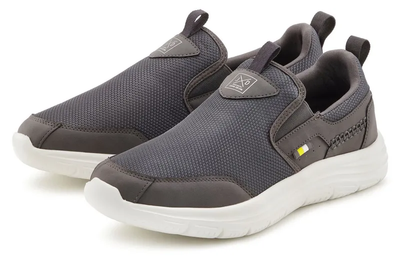 John Devin John Devin Freizeitschuh, Halbschuh, Slipper, Turnschuh, Slip-On-Sneaker Sneaker zum Reinschlüpfen Unisex VEGAN, Grau, – Produktbild 2 von 5