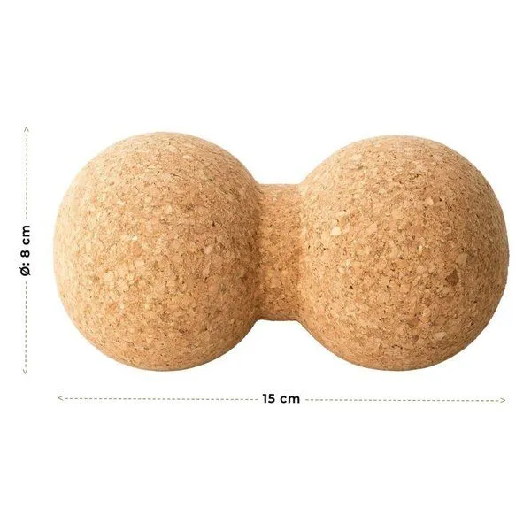 Kork-Deko Kork-Deko Duoball aus Kork - Massageball Peanut zur Faszienmassage 2x80 mm – Produktbild 6 von 6