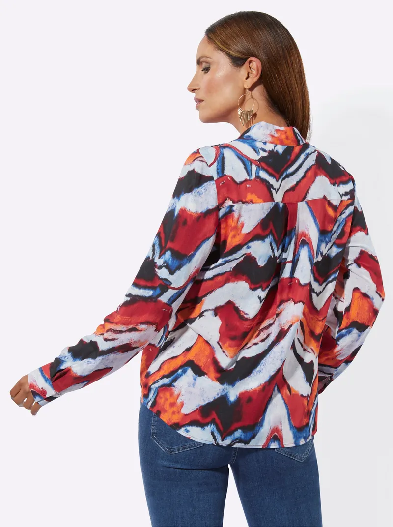 Witt Hemdbluse erdbeere-rot-gemustert, Erdbeere-rot-gemustert, – Produktbild 2 von 2