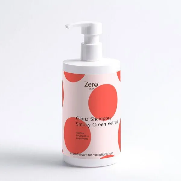 Zero Skin Zero Skin Glanz Shampoo, Smoky Green Vetiver, mit Aloe Vera, Weizenprotein & Betaine - 400 ml – Produktbild 1 von 4