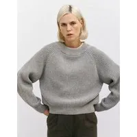 Rotholz Rotholz Kurzer Strickpullover Recycelte Wolle, Grau, – Produktbild 1 von 1