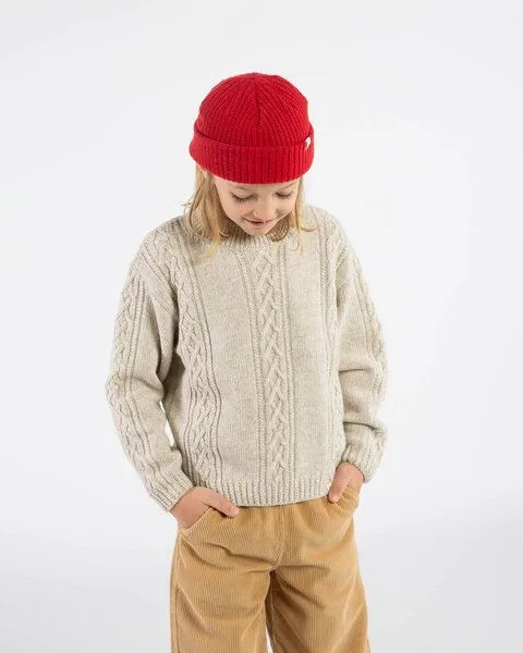 MATONA Matona Strickpullover für Kinder aus Bio-Baumwolle und Wolle / Easy Sweater, Salt, – Produktbild 1 von 4