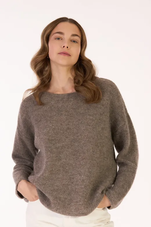 Les Racines Du Ciel Les Racines Du Ciel Alpaka Strickpullover Modell: Ima, Grege, – Produktbild 1 von 1