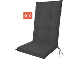 Doppler doppler Auflage "STAR" für Hochlehner, 6er-Pack, 119x48x6 cm, Polyester, anthrazit – Produktbild 1 von 1