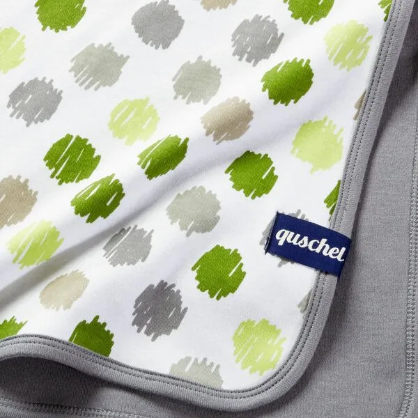 quschel quschel Babydecke Kuscheldecke 100% Bio-Baumwolle 75x100cm + Geschenkschachtel, Grün, – Produktbild 3 von 3