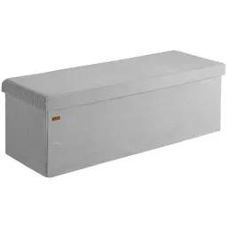 Casaria® Sitzbank Grau Cord 114x38x38cm MDF faltbar – Produktbild 1 von 1