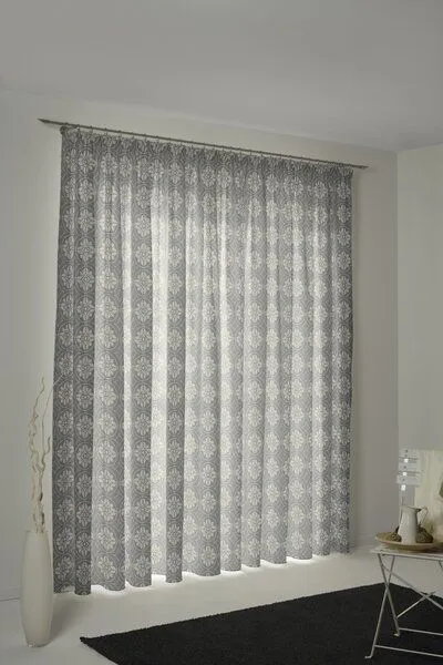 Nature by Adam Nature by Adam Vorhang aus 100% Bio-Baumwolle - Made in Germany - Romantic Puligny Light, Dunkelgrau, – Produktbild 6 von 7