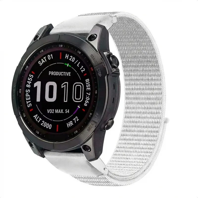 imoshion imoshion QuickFit® Nylon Armband - Garmin 20 mm Anschluss, Weiß, – Produktbild 1 von 1