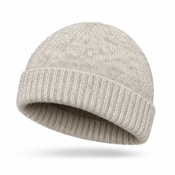 Opi and Max Opi and Max Alpaka & Wolle Beanie Mütze für Damen & Herren (Wollmütze), Beige melange, – Produktbild 1 von 2
