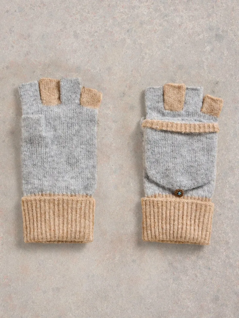 White Stuff Fingerfäustlinge Poppy - Einheitsgröße, Grau multi, – Produktbild 1 von 3