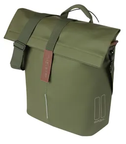 Basil Basil City Shopper MIK Studs 14-16 Liter moss green - wasserabweisender Fahrrad­shopper mit MIK-Studs-System, Reflektoren & veganen Ledergriffen – Produktbild 1 von 1