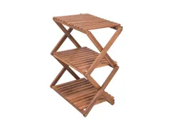Pflanzregal "TULSA" B 46 x T 30 x H 58,5 cm, Akazie geölt, 3 Ebenen – Produktbild 1 von 1