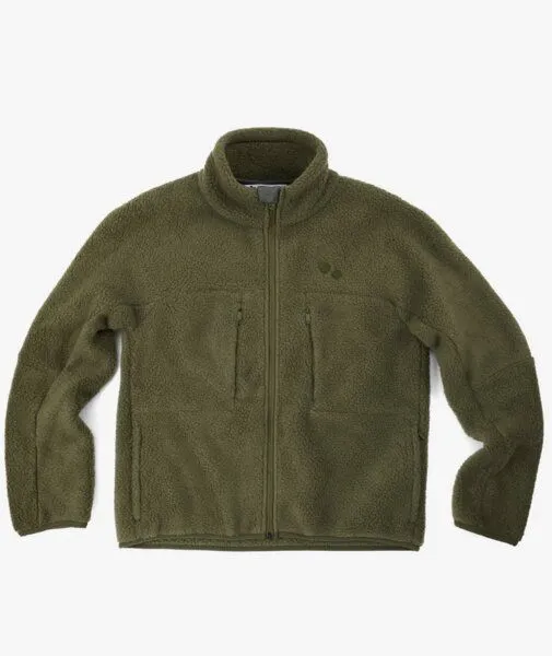 PINQPONQ pinqponq Fleece Jacket - Eternal Olive - Peat black (Female), Olive, – Produktbild 1 von 4