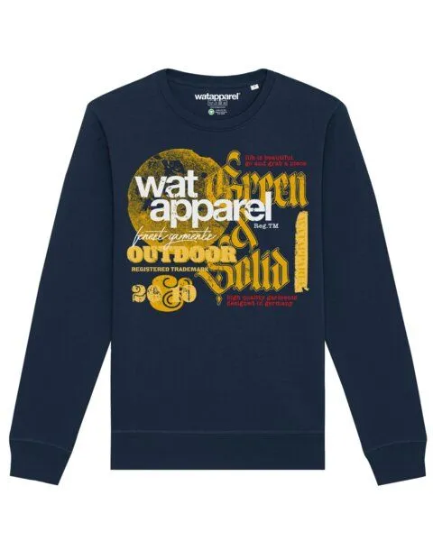 watapparel watapparel Sweatshirt Unisex LIMITED EDITION LOGO PRINT 02, French navy, – Produktbild 1 von 4
