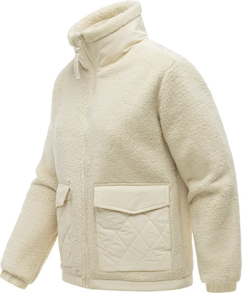 ragwear ragwear Plüschjacke Arctika Y Übergangsjacke im Teddy-Stepp-Materialmix, ultraleicht und winddicht, Braun, – Produktbild 3 von 4