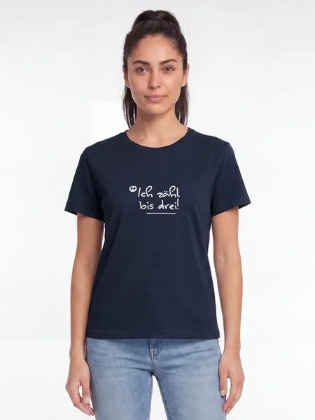 watapparel watapparel T-Shirt Frauen Ich zähl bis drei, French navy, – Produktbild 2 von 2